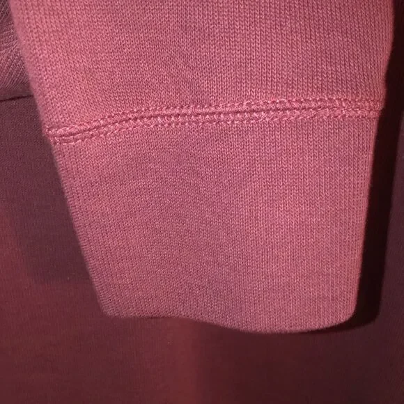 Nautica XL Burgundy with Navy Details Cotton Knit Quarter Zip Pullover